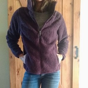 Purple fleece full zip jacket